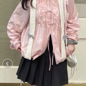 ★値下げ 半額以下★新品 nemne リボンギャザーブルゾン ピンクM