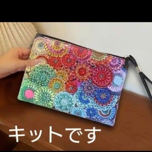 ダイヤモンドペインティングクラフトバッグ DIY マンダラフラワーダイヤモンドペインティング キット