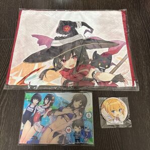 このすば! めぐみんタオル、アクリルスタンドセット 缶バッジ