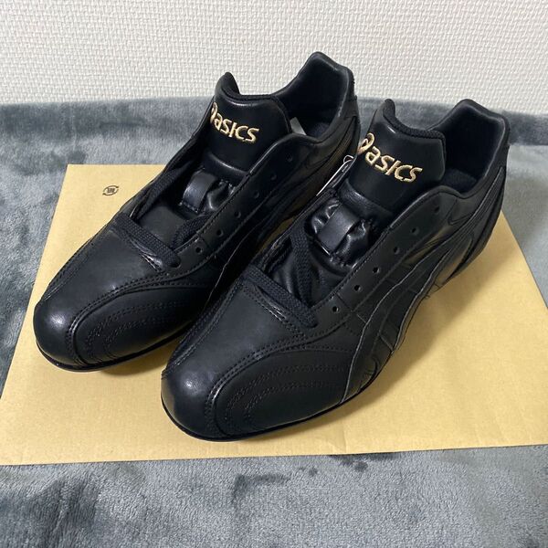 アシックス 野球 スパイク 25.5cm 黒 ブラック 金属 鉄