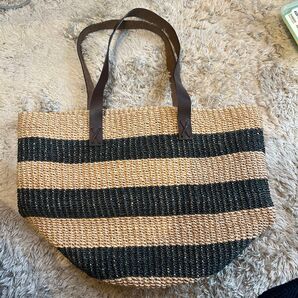 ボーダーかごバック