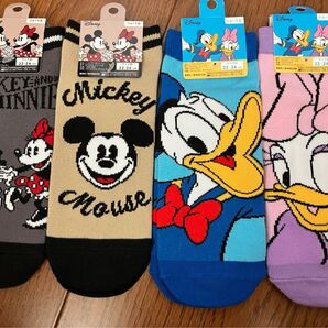 ディズニーキャラクター靴下 22〜24cm 計4足