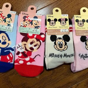ミッキー ミニー 靴下 ソックス 13〜16cm 4足