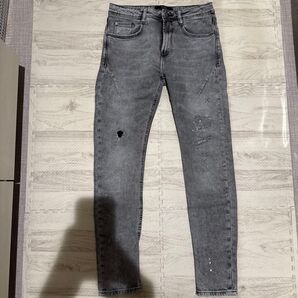 ZARA splatter pants gray EUR40 USA31