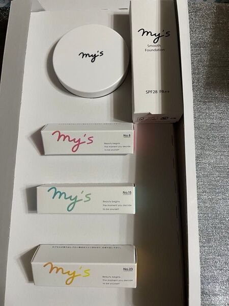 【新品】my's パーソナライズセラム カプセル型美容液3種類 (ケース付き)& my's Smooth Foundation