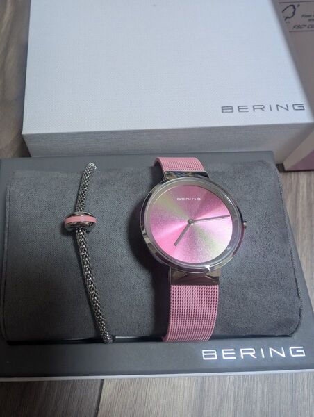 BERING 19031-999-GWP (ベーリング レディース腕時計 ウォッチ&ブレスレット ピンク チャリティーモデル