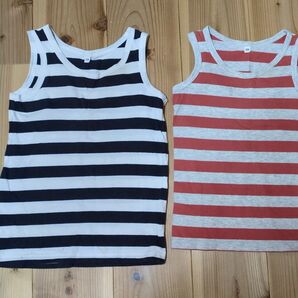 無印良品 ノースリーブ ボーダー