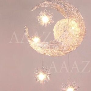 ライト 北欧 おしゃれ 透かし星 ムーン 天井照明 直付け下げ灯 照明 電灯