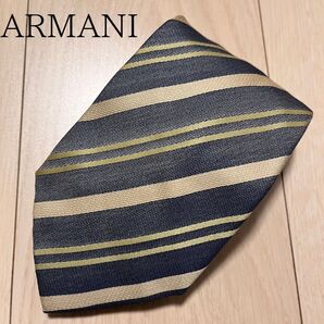 ARMANI アルマーニ ストライプ ネクタイ グレー