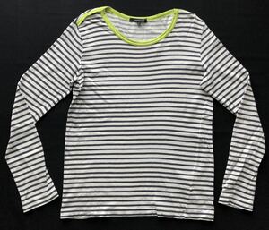  Abahouse border cut and sewn long sleeve trim T-shirt long T ABAHOUSE.2559