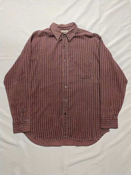 90s OAKDALE ストライプ ネルシャツ プリントネル 古着 アメカジ 長袖シャツ シャツ ヴィンテージ ビンテージ