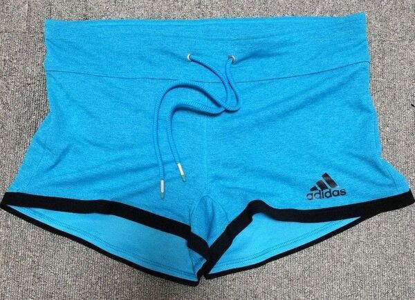 美品 adidas アディダス ショートパンツ Lサイズ 青ブルー ブラック