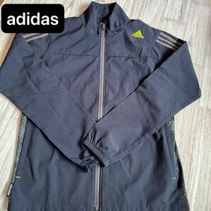adidas アディダス ナイロンジャケット ウィンドブレーカー ネイビー