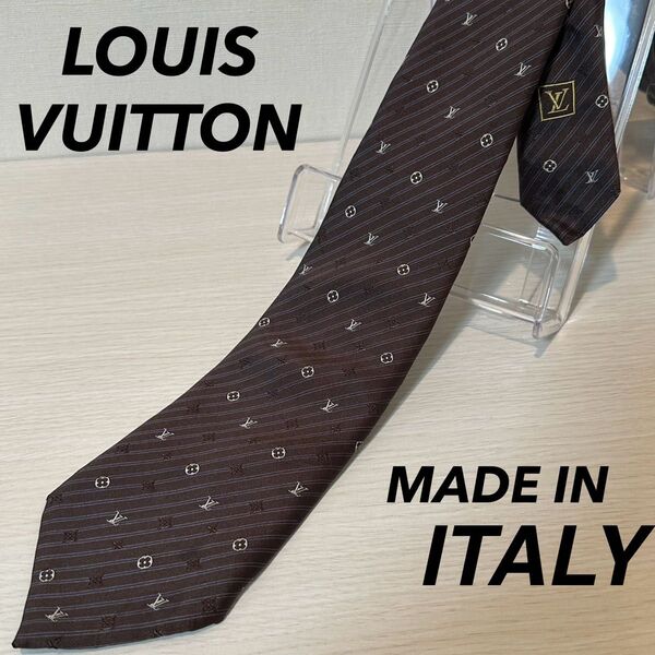 LOUIS VUITTON/モノグラム/イタリア製/ネクタイ/シルク100%