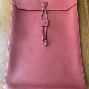 COBU 上品♪ 本革 レザー A4書類ケース 書類バッグ バーガンディ ワインカラー