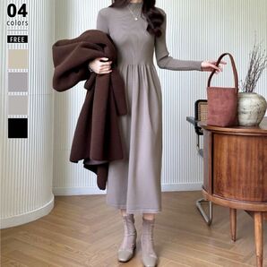 cocomomo ニットワンピース ワンピース 春服 ココモモ