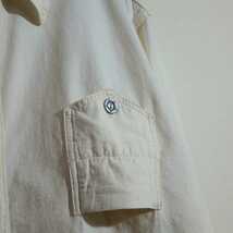 [左右非対称 ガチャポケ] 19740円 THE Y.M.WALK ON [WORK SHIRT WITH TINSTRAP 38] 40s チンストラップ ワークシャツ YM ウォークオン_画像5