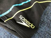 0402 ☆ 新品 未使用 水着 スパッツ 学生 speedo 両サイドライン 黒 マルチ Oサイズ ENDURANCE J_画像2