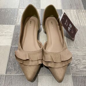 フリルパンプス ベージュ 小さいサイズ chico