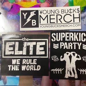 新日本プロレス ステッカーセット the ELITE ステッカー ケニーオメガ ヤングバックス コーディーローデス AEW WWE