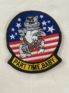 USN F-14 TOMCAT FELIX”PART TIME,BABY” SHOULDER Patch!!