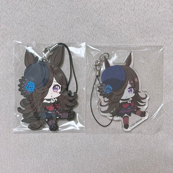 ウマ娘 ライスシャワー ぺたん娘 ラバーストラップ ラバーマスコット アクリルストラップ ラバスト アクスト アクキー