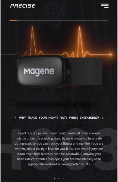 Magene Mover H64心拍数センサー デュアルモードANT Bluetooth for igpsport Garmin等