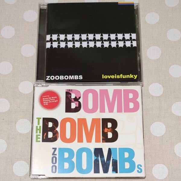 中古CD【ズボンズ2枚セット】love is funky/BOMB THE BOMB/ZOOBOMS ステッカー付き