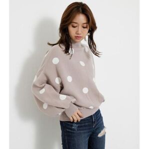 rienda リエンダ ドットパフKnit TOP