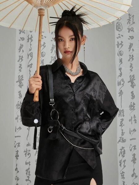 SHEIN チャイナ シャツ