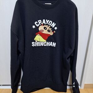 【新品未使用】クレヨンしんちゃん フロント刺繍裏起毛スウェットMサイズ