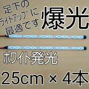 LEDテープ 防水 爆光 5050SMD 25cm×4本