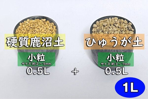 園芸用土 硬質鹿沼土+ひゅうが土 小粒セットKH 計約1リットル
