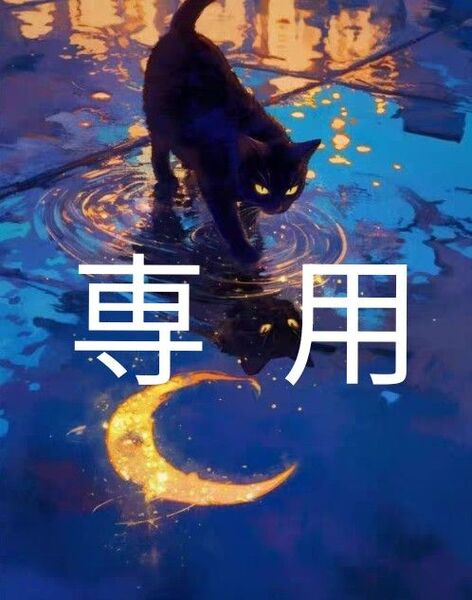 クロスステッチキット 黒猫と上弦の月 (14CT、図案印刷あり)