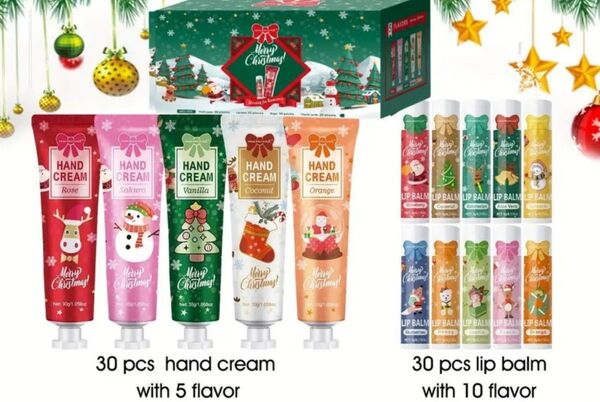 セール ハンドクリーム30個&リップクリーム30個セット