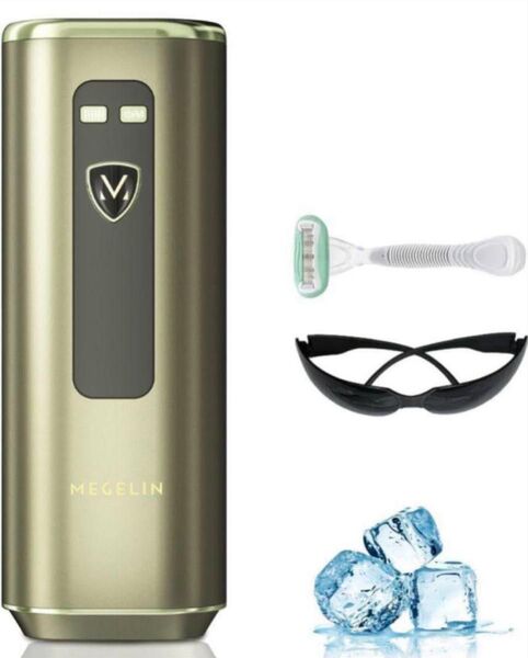 男女兼用 脱毛器 MEGELIN Light 脱毛器 メンズ レディース 家庭用 VIO 冷却 シスカグリーン