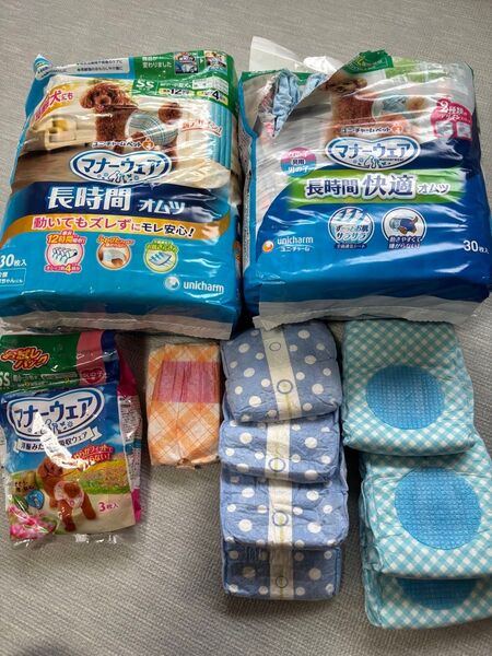 【新品、開封済】ユニチャーム マナーウェア SSサイズ 合計66枚 オムツ
