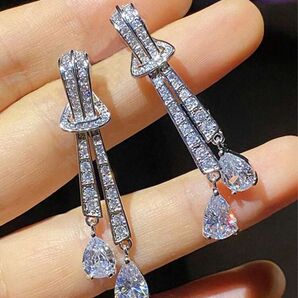 高品質ジルコニア ドロップタイプピアス