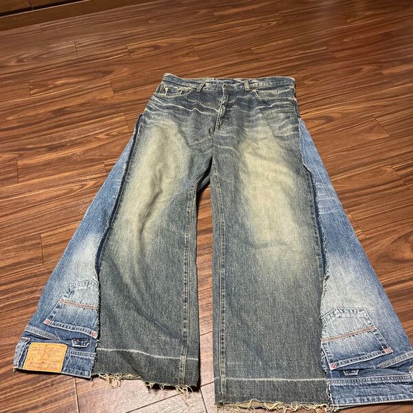リメイクフレアデニム 古着