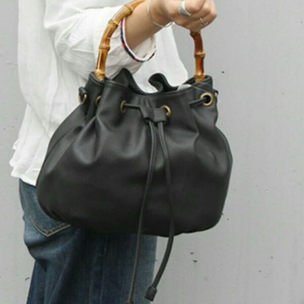 Mulet 2WAY ショルダー バッグ 新品 バンブーハンドル