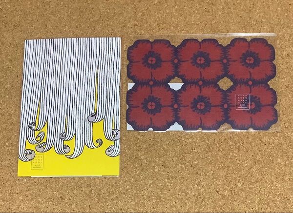 ミナペルホネン つづく展 ポストカード ハガキ anemone swing 2枚