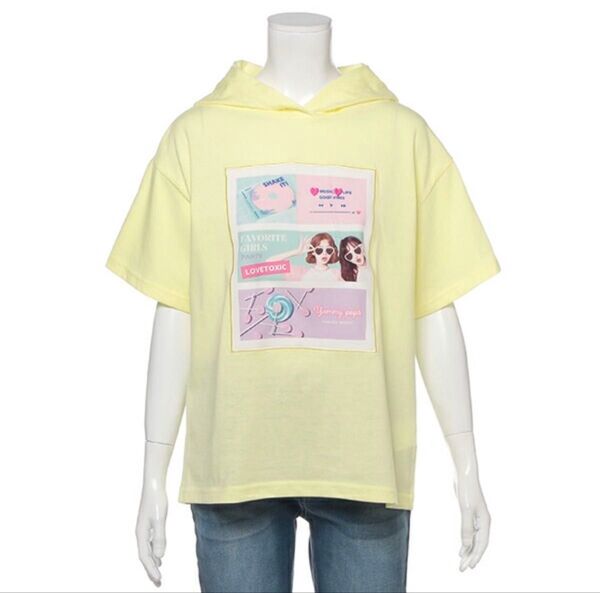 ラブトキシック ポップ転写プリントTシャツパーカー サイズM150