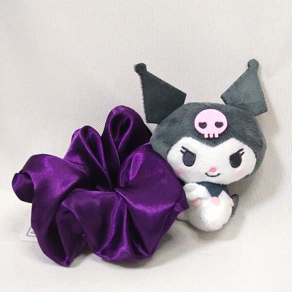 クロミ ちょこきゅんシュシュ 濃パープル ぬいぐるみ マスコット フリュー プライズ