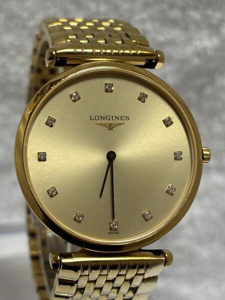 【美品】LONGINES ロンジン グランドクラシック クォーツ【L4.709.2】12P ダイヤ【稼働品】メンズモデル