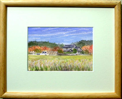 No. 5992 Inaho / Chihiro Tanaka (Four Seasons Watercolor) / Comes with a gift, Painting, watercolor, Nature, Landscape painting