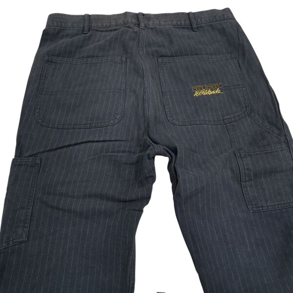 STUSSY worldwide ステューシー オールドワールドワイド ワークパンツ 紺タグ w30 ペインターパンツ