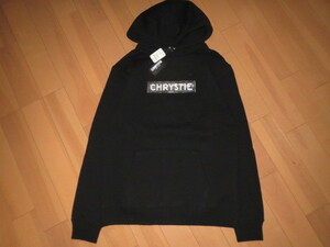 送料無料発送 超特価即決 CHRYSTIE NYC 肉厚ボディ ボックスロゴパーカー HOODIE PULL PARKA L XL 2XL BLACK 正規品 新品未使用 タグ付き