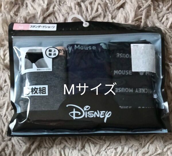 新品・未使用 DISNEY スタンダードショーツ Mサイズ 3枚組 パンツ下着 股上普通 インナー ショーツ