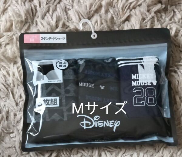 新品・未使用 DISNEY スタンダードショーツ Mサイズ 3枚組 パンツ下着 股上普通 インナー ショーツ