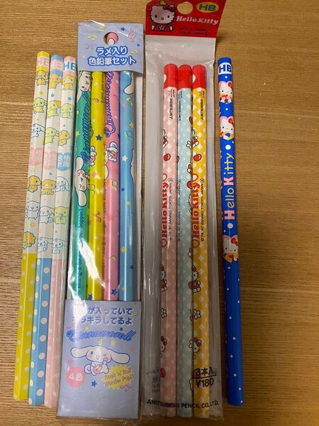 ハローキティ&シナモロール 鉛筆 11本セット